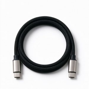 Short Braided USB-C Charging Cable 1ft