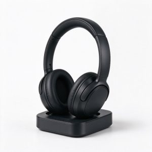 Wireless TV Headphones with Transmitter Dock